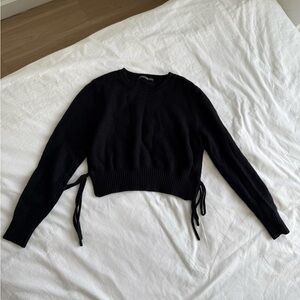 Brandy Melville Black Sweater with Side Ties